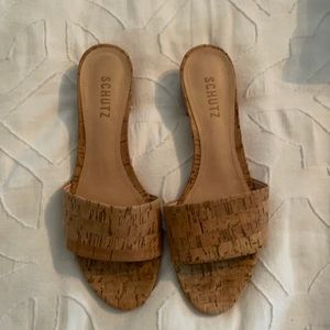 SCHUTZ sandals 👡 natural/nude cork